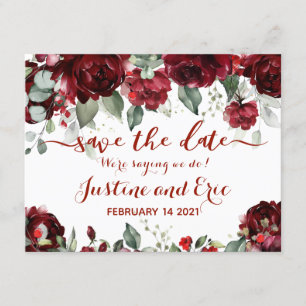 Carte D'accompagnement Red Peony Epiphany Wedding Enregistrer La Date Car
