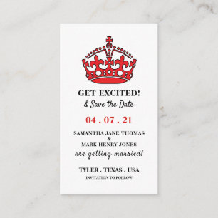 Carte D'accompagnement Red Royal Crown, Obtenez excité et Enregistrer la
