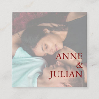 Carte D'accompagnement Red Scannable QR Code Wedding Enclosure Card