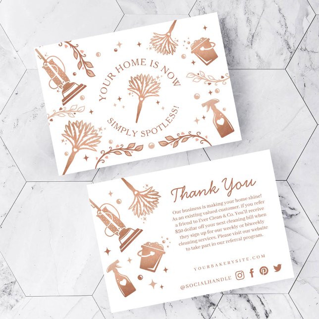 Carte D'accompagnement Référencement Entretien et Nettoyage de maisons Ou (Créateur téléchargé)