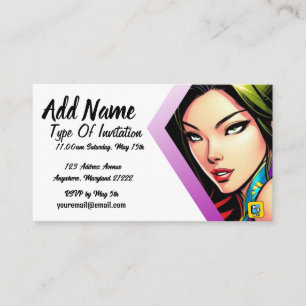 Carte D'accompagnement Refléter L'Invitation Pour Elle