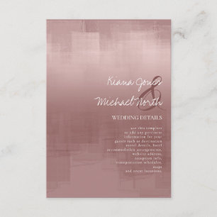 Carte D'accompagnement Réflexions aquarelle Détails Rose de cannelle ID77