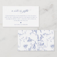 Regency Blue Floral A Note Sur Les Cadeaux Mariage