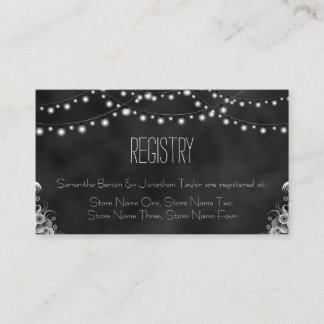 Carte D'accompagnement Registre cadeau Chalkboard noir