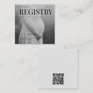 Carte D'accompagnement Registre cadeau de Baby shower photo de magazine u