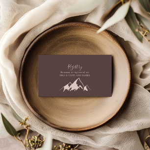 Carte D'accompagnement Registre cadeau de Clear Mountain Mariage campagna