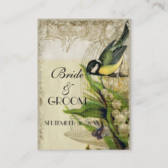 Carte D'accompagnement Registre Cadeau de la cage d'oiseaux de Chanson Ja (Devant)