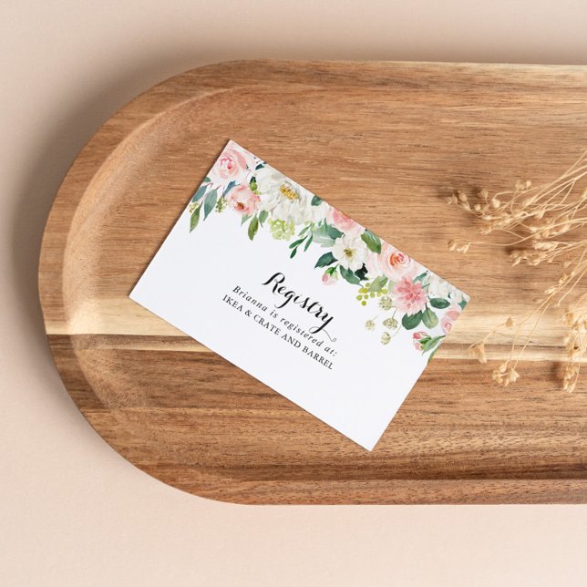 Carte D'accompagnement Registre cadeau Mariage de feuillage vert floral s (Créateur téléchargé)