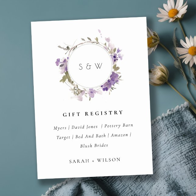 Carte D'accompagnement Registre Cadeau Mariage de la couronne Florale Mea (Créateur téléchargé)