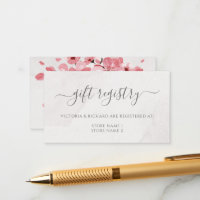 Registre Cadeau Mariage Floral Rose Cherry Blossom