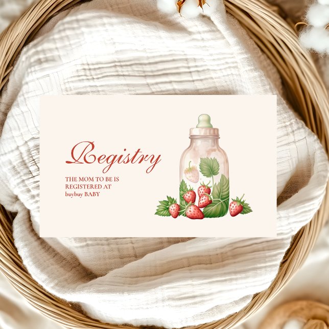 Carte D'accompagnement Registre de Baby shower Berry Sweet (Créateur téléchargé)