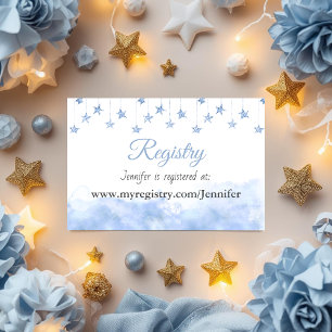 Carte D'accompagnement Registre de Baby Shower pour Garçon "Twinkle Littl