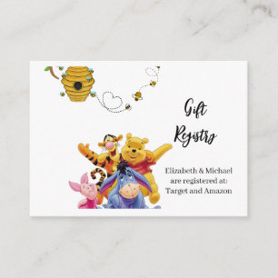 Carte D'accompagnement Registre de cadeaux de baby shower Bébé mignon à l
