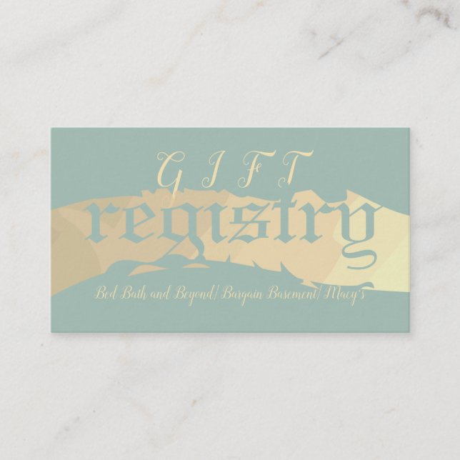 Carte D'accompagnement Registre de cadeaux mariage Fleur sauvage à voile  (Devant)