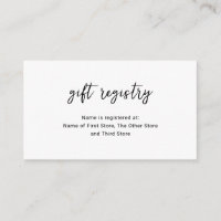Registre de cadeaux minimaliste noir et blanc mode