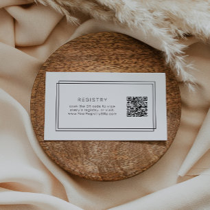 Carte D'accompagnement Registre de cadeaux minimaliste QR Code AVERT mode