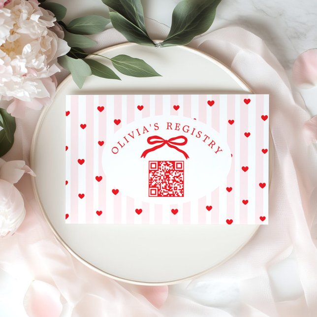 Carte D'accompagnement Registre de code QR Cœurs de la Saint-Valentin (Créateur téléchargé)