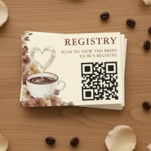 Registre de code QR de café floral Love is Brewing