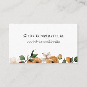 Carte D'accompagnement Registre de douche Orange Blossoms