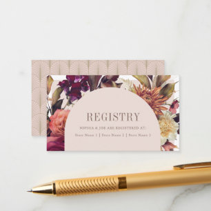 Carte D'accompagnement Registre de mariage Arche de couronne d'automne ro