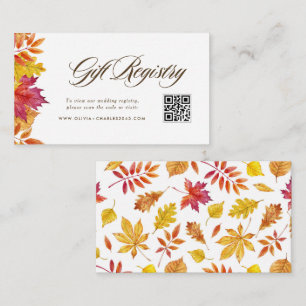 Carte D'accompagnement Registre de mariage avec code QR Couronne de feuil