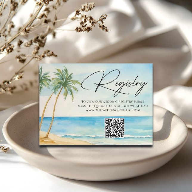 Carte D'accompagnement Registre de mariage avec code QR pour cadeaux de m (Créateur téléchargé)