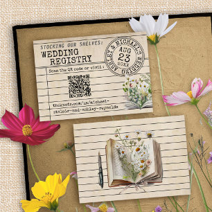 Carte D'accompagnement Registre de mariage code QR de livres anciens de b