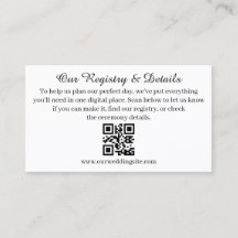 Registre de mariage et RSVP moderne avec code QR 