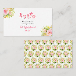 Carte D'accompagnement Registre de mariage floral de jungle tropicale