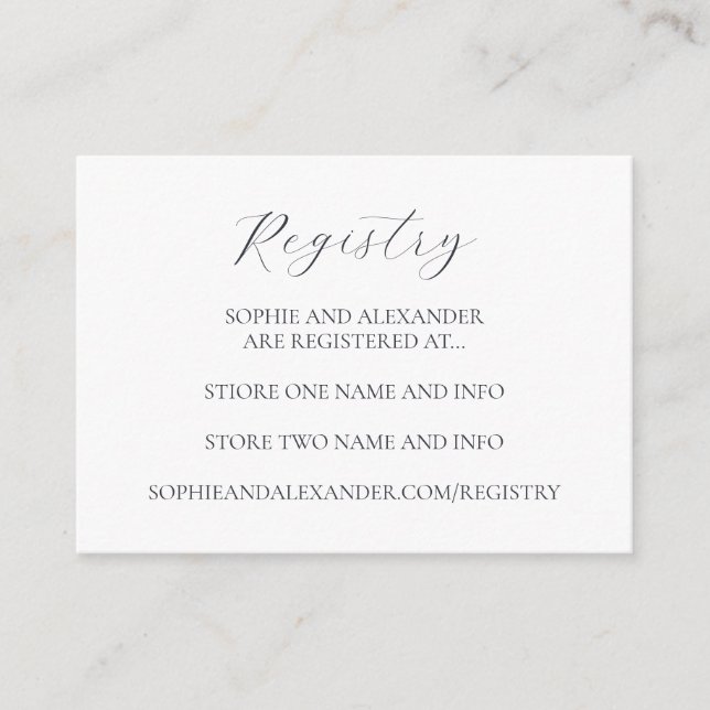 Carte D'accompagnement Registre de mariage hivernal de flocon bleu glace (Devant)