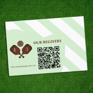 Carte D'accompagnement Registre de mariage rayures pickleball Prépa