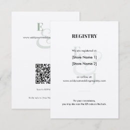 Carte D'accompagnement Registre de mariage Sage | Code QR