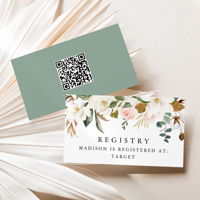 Carte D'accompagnement Registre de naissance de bébé avec code QR de magn (Créateur téléchargé)