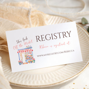 Carte D'accompagnement Registre de salle de mariage aquarelle tout droit