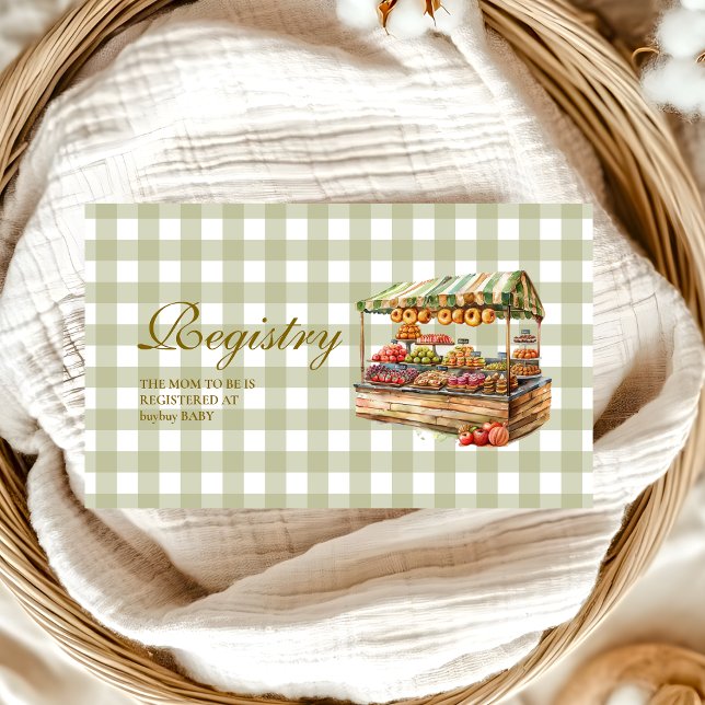 Carte D'accompagnement Registre des Baby showers du marché des agriculteu (Créateur téléchargé)