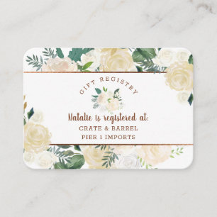 Carte D'accompagnement Registre des cadeaux de Fête des mariées rustique 