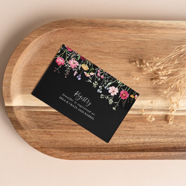 Carte D'accompagnement Registre des cadeaux de Mariage de Fleur sauvage m (Créateur téléchargé)