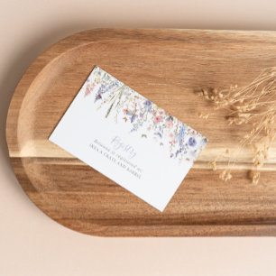 Carte D'accompagnement Registre des cadeaux de Mariage Fleur sauvage été