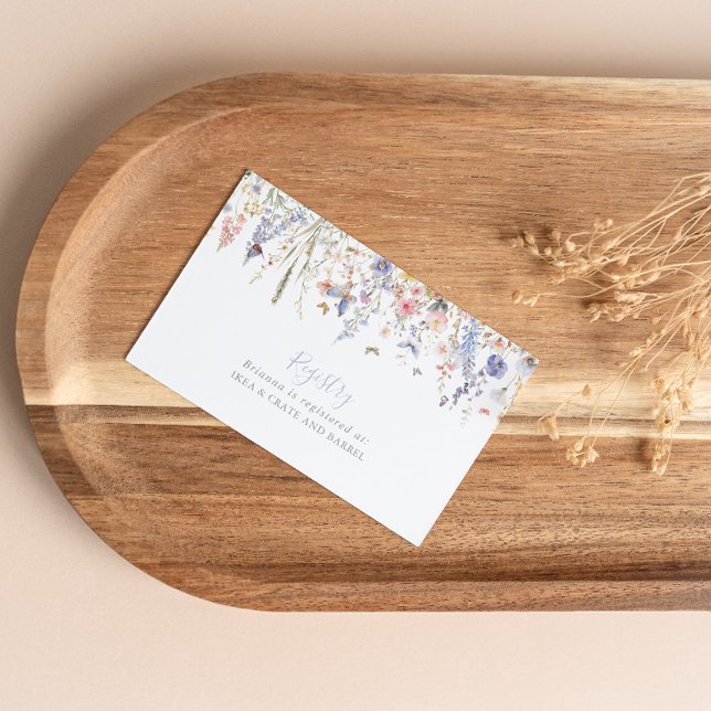 Carte D'accompagnement Registre des cadeaux de Mariage Fleur sauvage été  (Créateur téléchargé)