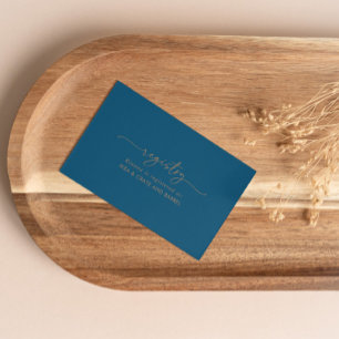 Carte D'accompagnement Registre des cadeaux Mariages de la Marine Bleue G