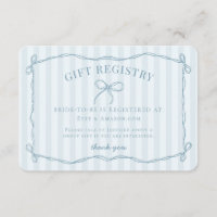 Registre des Fêtes des mariées Blue Coquette Bow P