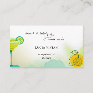 Carte D'accompagnement Registre des Fêtes des mariées d'aquarelle Tacos e