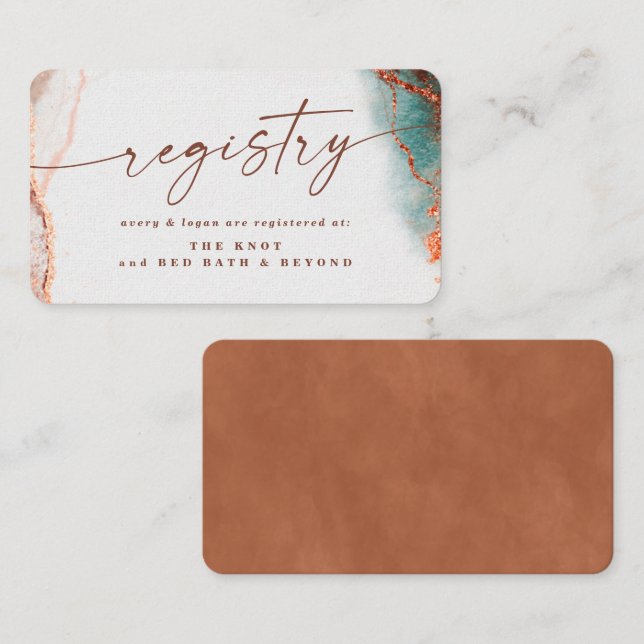 Carte D'accompagnement Registre des Mariages de automne de Terra Cotta Ab (Devant / Derrière)