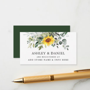 Carte D'accompagnement Registre des Mariages de tournesol écossais