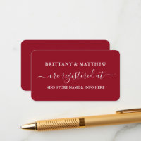 Registre Mariage de calligraphie moderne rouge