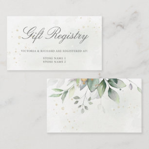 Carte D'accompagnement Registre Mariage Eucalyptus Feuille de verdure