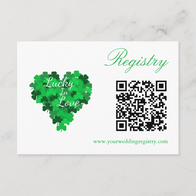 Carte D'accompagnement Registre Mariage Lucky In Love (Devant)