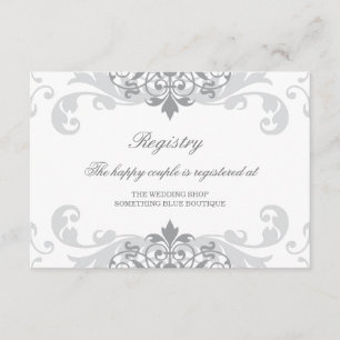 Carte D'accompagnement Registre Mariage Silver Grey Ironworks