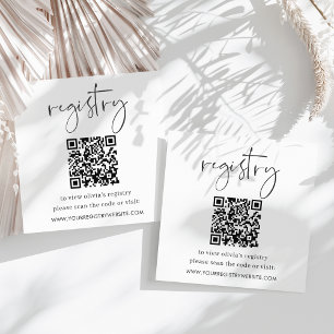 Carte D'accompagnement Registre minimaliste des Baby showers ou des nupti