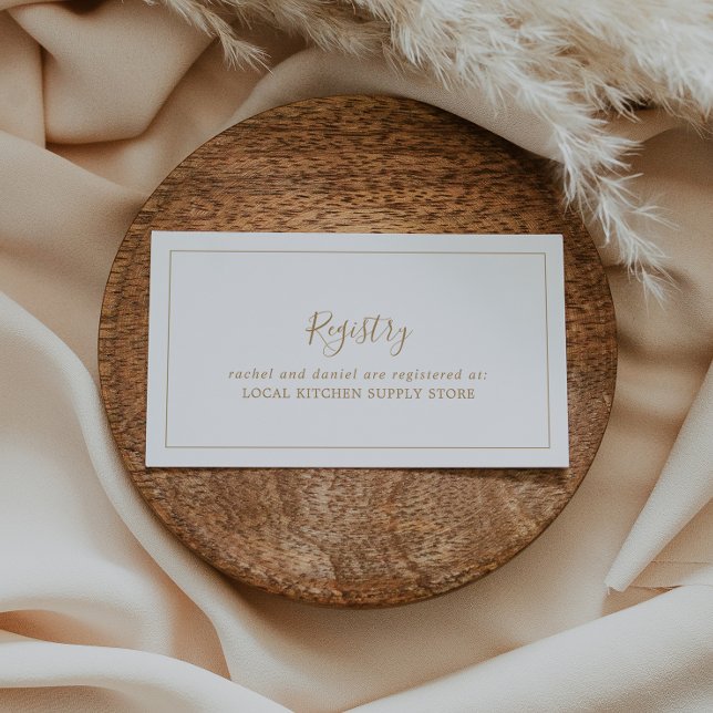 Carte D'accompagnement Registre minimaliste des cadeaux Gold (Créateur téléchargé)